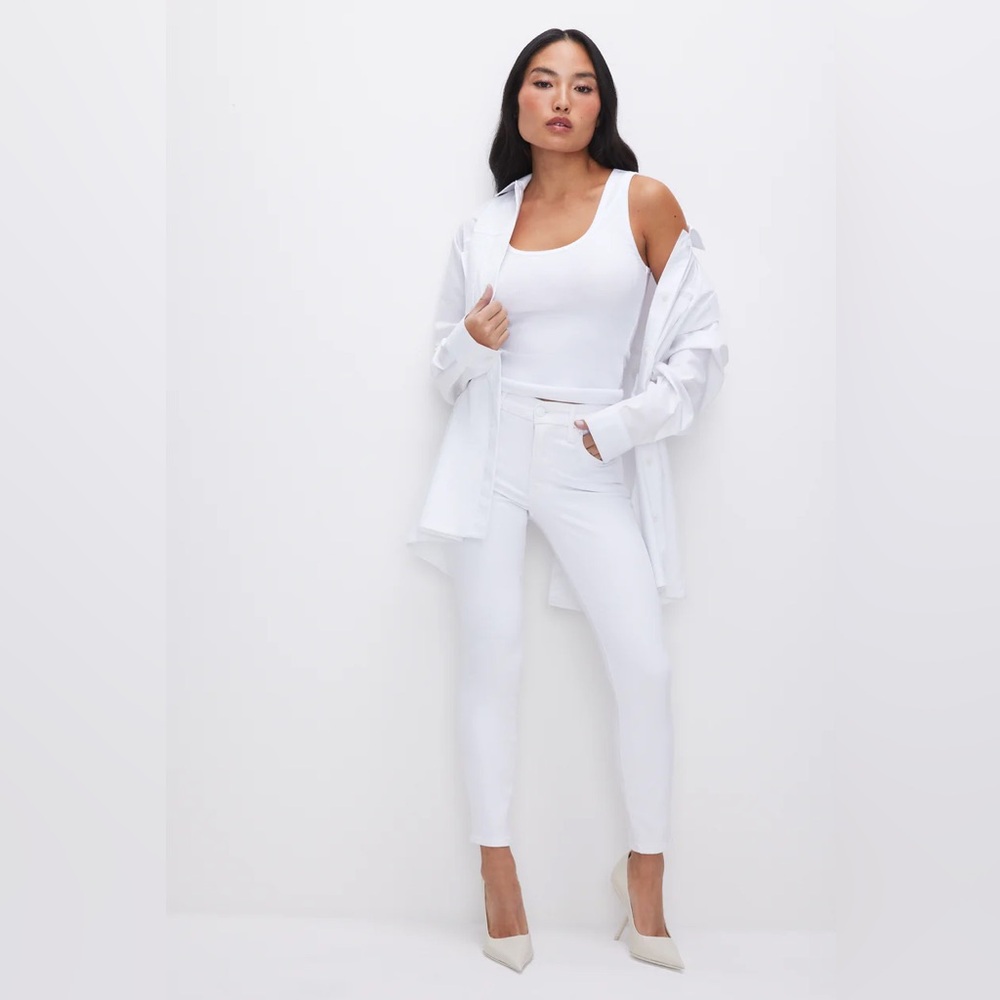 NWT Good American White Skinny Jeans - Size 27 Petite